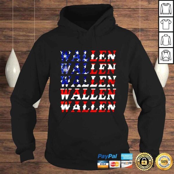 American Flag Red White Blue Merch Outfit Cute Wallen shirt - Image 4