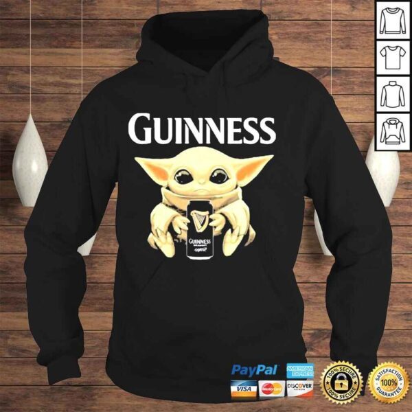 Baby Yoda Hug Guinness shirt - Image 4