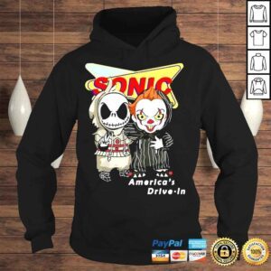 Hoodie Baby jack skeleton and baby pennywise sonic americans drive