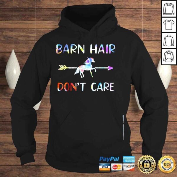 Barn hair dont care rancher horse riding horseman cowgirl shirt - Image 4