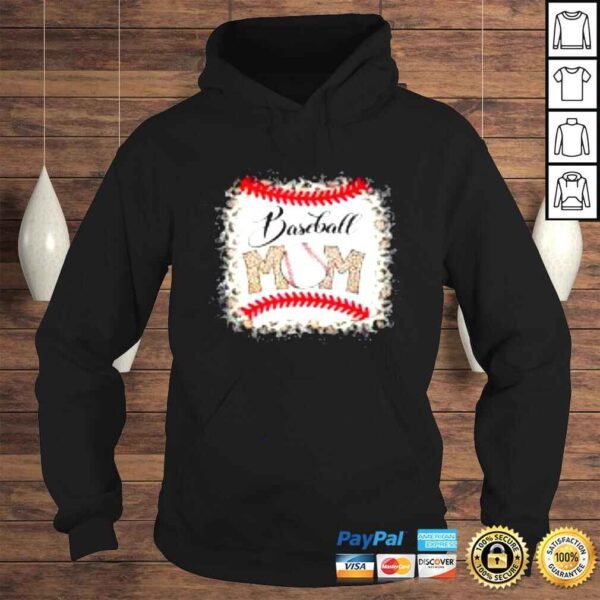 Baseball Mom Leopard Softball Mom Mother’s Day Shirt - Image 4