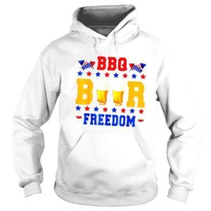 Hoodie Bbq beer freedom American flag patriotic 4th of july shirt