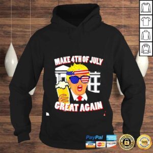 Hoodie Beer Drinking Trump Make 4th of July Great Again Ultra Maga shirt