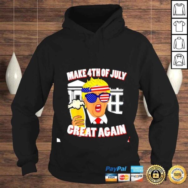 Beer Drinking Trump Make 4th of July Great Again Ultra Maga shirt - Image 4