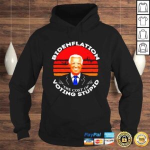 Hoodie Bidenflation The Cost Of Voting Stupid Retro Antibiden shirt