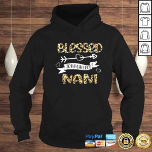 Hoodie Blessed to be called Nani Floral Leopard Grandma Mothers Day Shirt