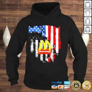 Hoodie Blood inside me American flag and mcdonalds shirt