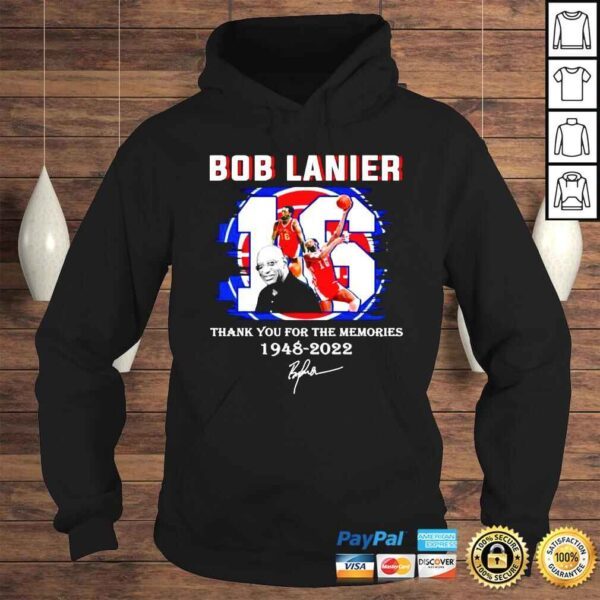 Bob Lanier thank you for the memories 1948 2022 signature shirt - Image 4