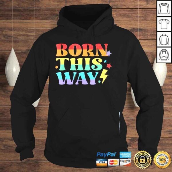 Born this way pride vintage shirt - Image 4