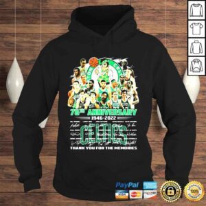 Hoodie Boston Celtics 76th Anniversary 1946 2022 Signatures Thank You For The Memories TShirt