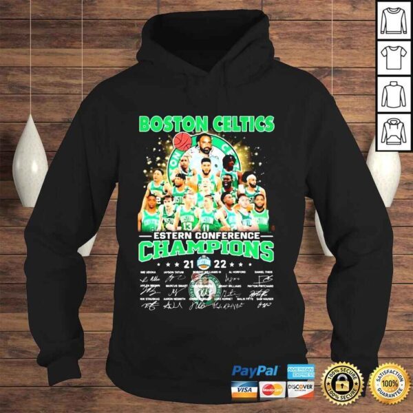 Boston Celtics Team Basketball 20212022 Eastern Conference Champions Signatures Shirt - Image 4