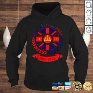 Hoodie British Queen Monarchy Platinum Jubilee Union Jack Flag 1952 2022 Shirt