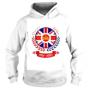 Hoodie British Queen Monarchy Platinum Jubilee Union Jack Flag TShirt