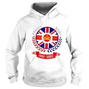 Hoodie British queen monarchy platinum jubilee union Jack flag shirt