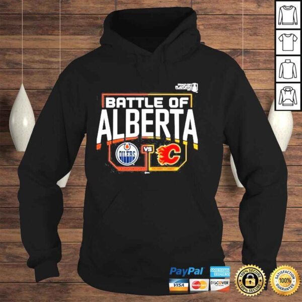 Calgary Flames Vs Edmonton Oilers Battle Of Alberta Shirt - Image 4