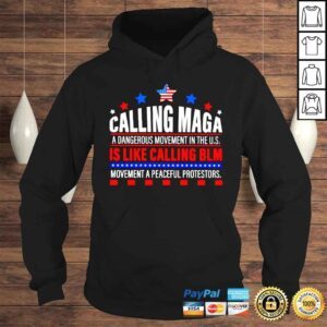 Hoodie Calling Maga is like calling BLM movement a peaceful protestors shirt