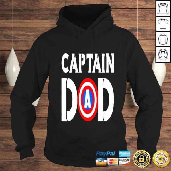 Captain Dad Superhero Men Fathers Day shirt - Image 4