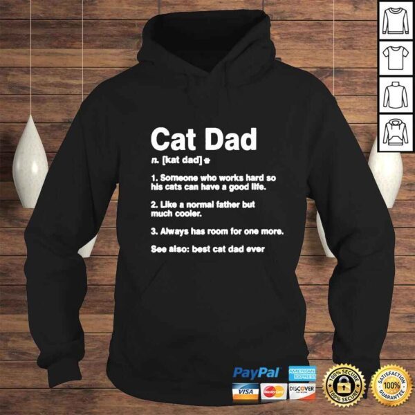 Cat Dad Definition Funny Meaning Cat Lover Fathers Day shirt - Image 4