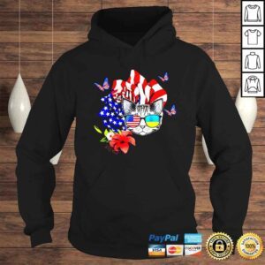 Hoodie Cat Proud And Rose American Flag 4th Of July TShirt