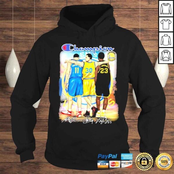 Champions Golden State Warriors Klay Thompson Stephen Curry And Draymond Green signatures shirt - Image 4