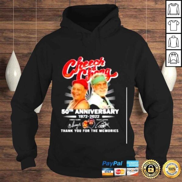 Cheech And Chong 50th Anniversary 19722022 Signatures Thank You For The Memories Shirt - Image 4