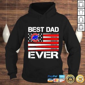 Hoodie Chicago Cubs Best Dad Ever American Flag Happy Fathers Day shirt