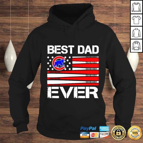 Chicago Cubs Best Dad Ever American Flag Happy Fathers Day shirt - Image 4