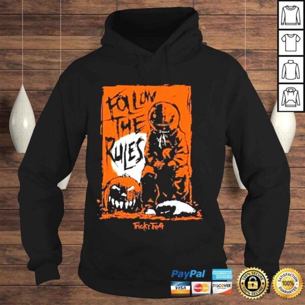 Chris motionless trickr treat sam follow the rules halloween shirt - Image 4