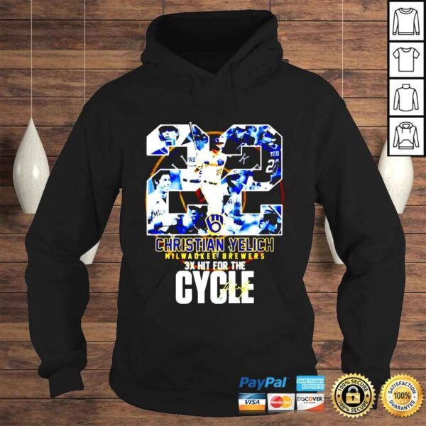 Christian Yelich Milwaukee Brewers 3X Hit For The Cycle shirt - Image 4