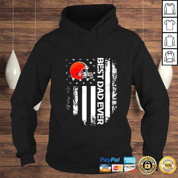 Cleveland Browns Best Dad Ever American Flag Fathers Day shirt - Image 4