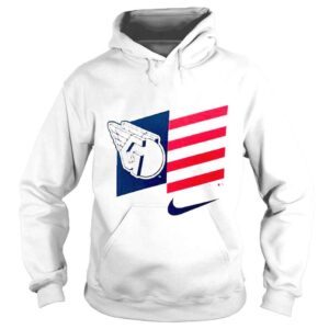 Hoodie Cleveland Guardians Nike Americana Flag Tee White Shirt