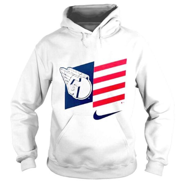 Cleveland Guardians Nike Americana Flag Tee White Shirt - Image 4