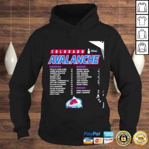 Hoodie Colorado Avalanche 2022 Stanley Cup Final Own goal roster all players shirt