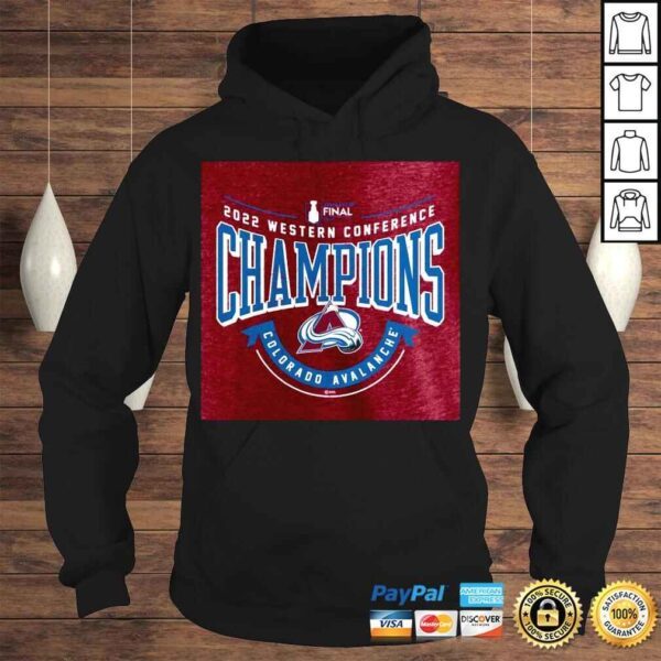 Colorado Avalanche 2022 Western Conference Champions Go Ahead Goal TriBlend Heathered Burgundy Tee Shirt - Image 4