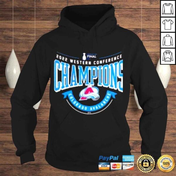 Colorado Avalanche 2022 Western Conference Champions Tshirt - Image 4