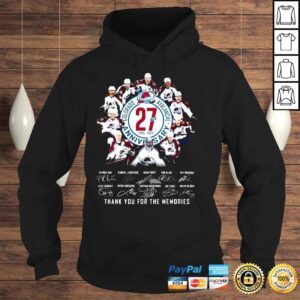 Hoodie Colorado Avalanche 27th 1995 2022 anniversary signatures thank you shirt