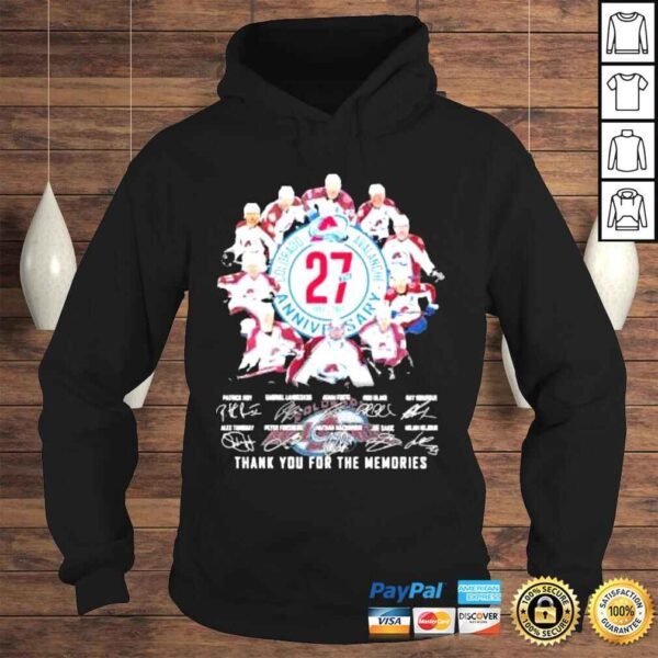 Colorado Avalanche 27th 1995 2022 anniversary thank you for the memories signatures shirt - Image 4