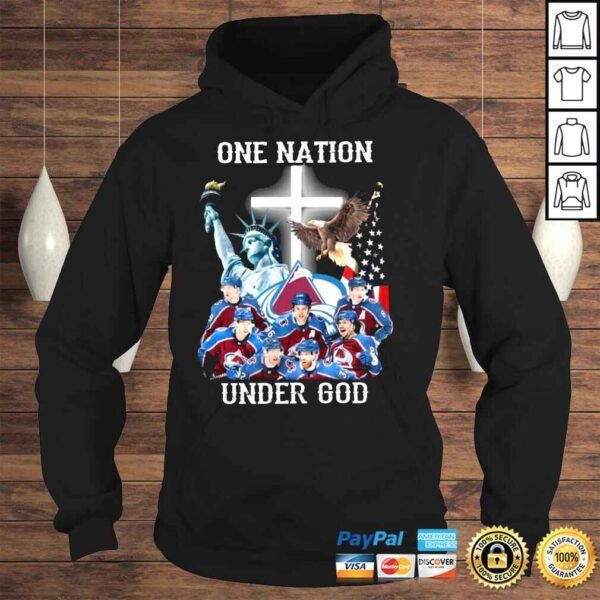 Colorado Avalanche one nation under god shirt - Image 4