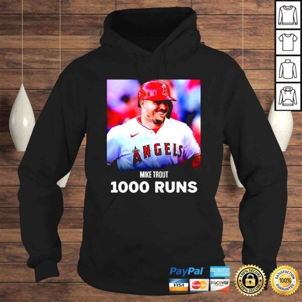 Congratulations Mike Trout 1000 Career Runs TShirt - Image 4