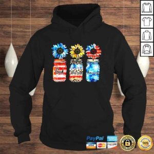 Hoodie Country Farm Canning Ball Jars Sunflower God Bless America Shirt