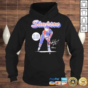 Hoodie Craig Simpson Edmonton Retro Script Hockey Signatures Shirt