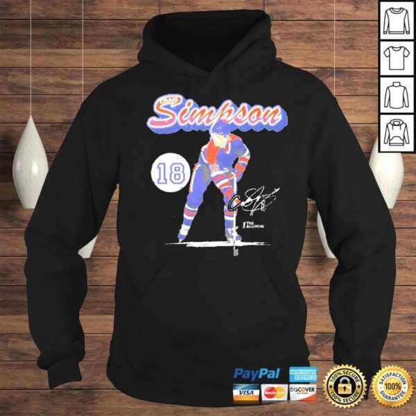 Craig Simpson Edmonton Retro Script Hockey Signatures Shirt - Image 4