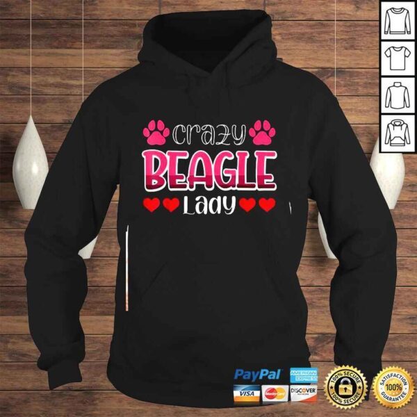 Crazy Beagle Lady Heart Shirt - Image 4