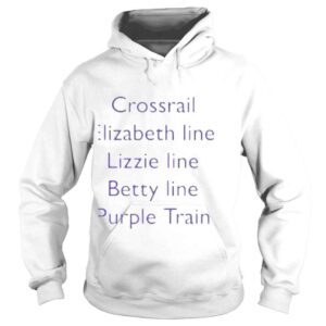 Hoodie Crossrail Elizabeth Line Lizzie Line Betty Line Purple Train Shirt