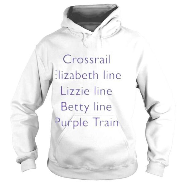 Crossrail Elizabeth Line Lizzie Line Betty Line Purple Train Shirt - Image 4