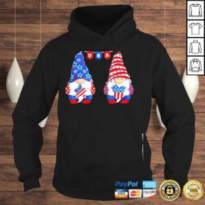 Hoodie Cute gnomes usa American flag patriotic 4th of july shirt