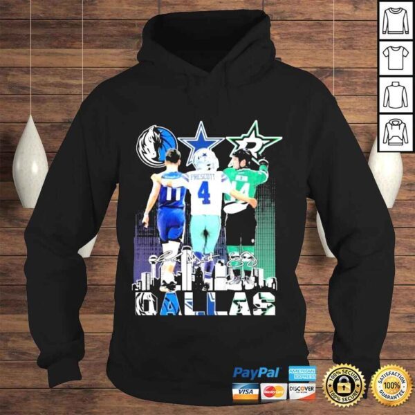 Dallas mavericks doncic Dallas Cowboys prescott Dallas stars benn signatures Dallas city shirt - Image 4