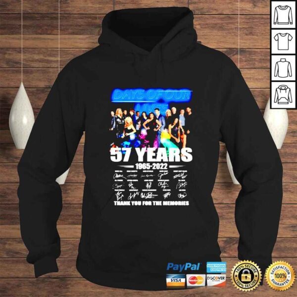 Days of our lives 57 years 19652022 thank you for the memories signatures shirt - Image 4