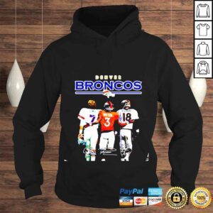 Hoodie Denver Broncos Elway and Wilson and Manning signatures shirt