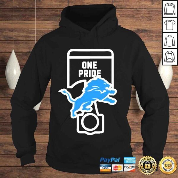 Detroit lions one pride blue shirt - Image 4